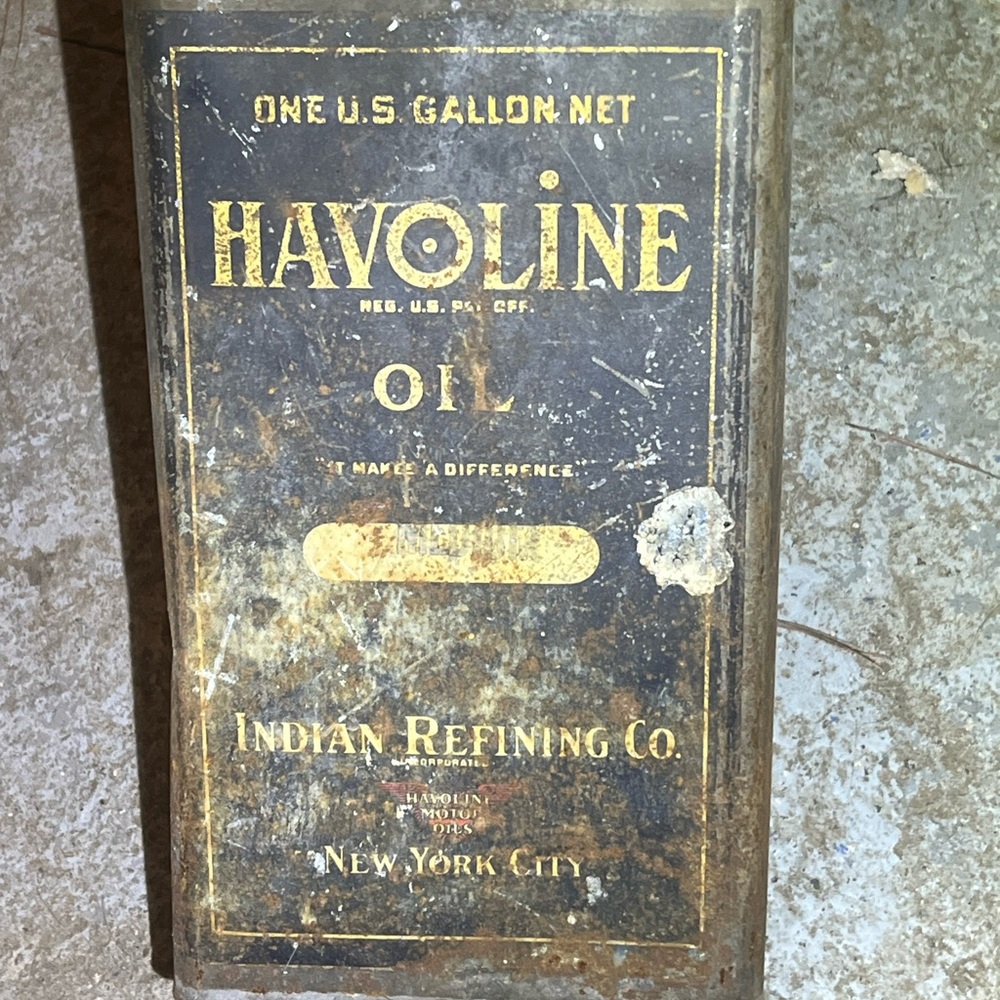 Havoline Vintage Oil Can - Black & Gold